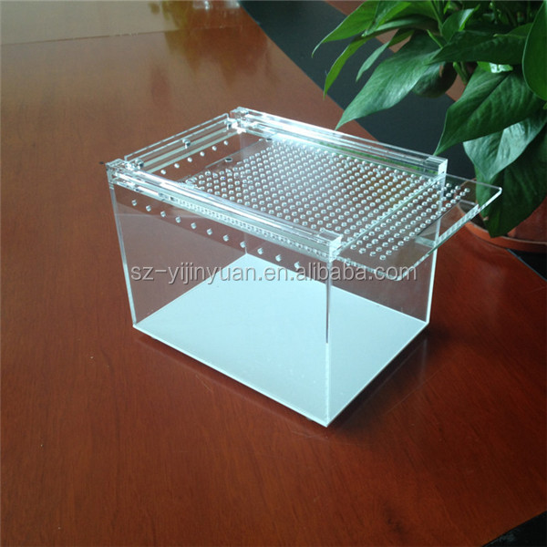 Acrylic reptile display case geckos snakes rack with magnet Plastic acrylic reptile cage with magnet for spider lizard gecko