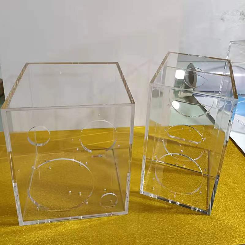 Round Driver Sealed Woofer Clear Enclosure Translucent Acrylic Cabinet For Speaker Plexiglass Subwoofer Box