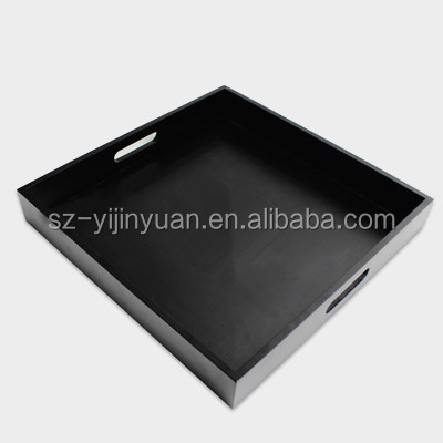 high quality acrylic tray lucite bed tray portable food serving tray