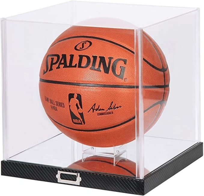 Transparent Clear Acrylic Basketball Display Storage Box Holder With Cheap Price