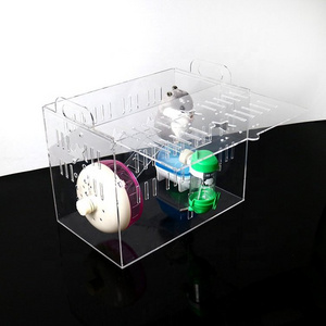 Plastic acrylic reptile cage  for spider lizard gecko clear plexiglass snake cage perspex pmini mouse rabbit house