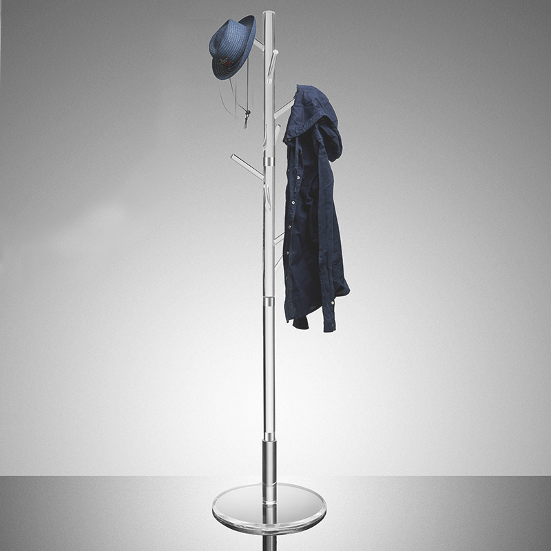 Modern Iron Floor Clothes Bedroom Household Storage Acrylic Coat Hangers  Simple Hanging Coat Rack