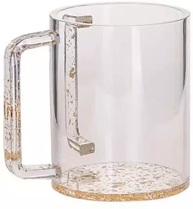 Round Judaica Acrylic Jewish Lucite Washing Cup with Two Handles Plexiglass jewish religion pitcher cup for washing hands