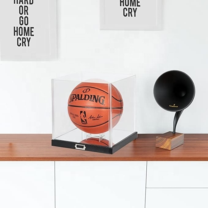 Transparent Clear Acrylic Basketball Display Storage Box Holder With Cheap Price