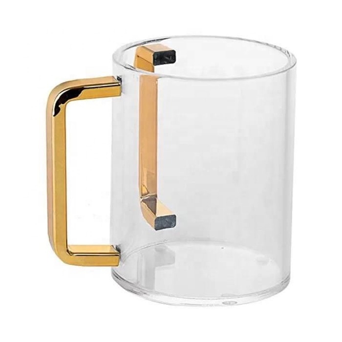 clear acrylic cylinder washing cup with double handles Plexiglass jewish religion pitcher cup for washing hands