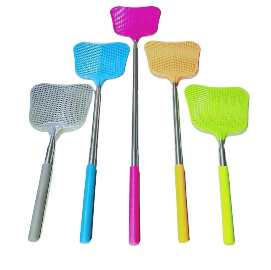 Fly Swatter Heavy Duty Set, with Durable Telescopic Stainless Steel Extendable Handles, for Home, Classroom and Office