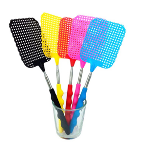 Fly Swatter, Upgraded Manual Heavy Duty Plastic Flyswatter with Extendable Stainless Steel Pole