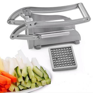 Stainless Steel 2-Blade French Fry Potato Cutter, No-Slip Suction Base, Perfect