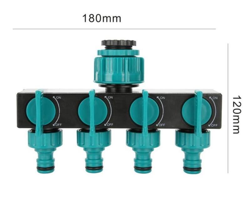 Garden Hose Splitter 4 Way Heavy Duty Water Hose Connector, Water Hose Manifold, Faucet Adapter with Comfortable