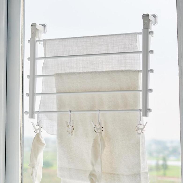 Laundry Drying Rack, Wall Mounted, Retractable Clothes Drying Rack