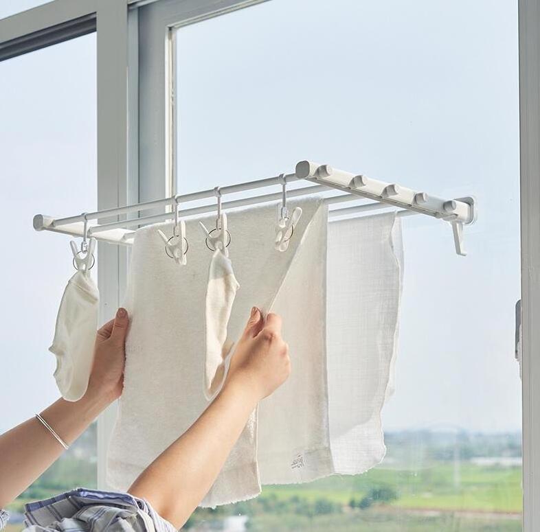 Laundry Drying Rack, Wall Mounted, Retractable Clothes Drying Rack