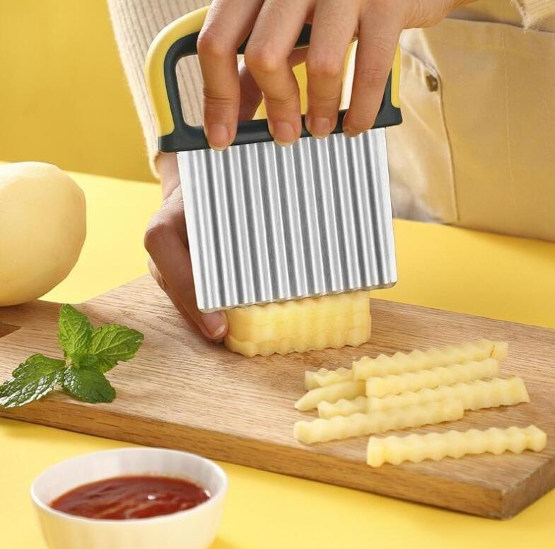 Crinkle Cutting Tool Serrator Salad Chopping Knife and Vegetable French Fry Slicer