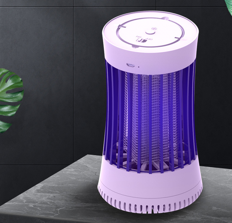 Portable Rechargeable LED Bug Zapper Indoor/Outdoor Mosquito Fly Killer USB Charging Hanging Loop Electric Killing Lamp Home