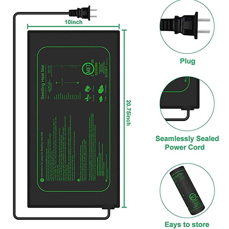 Seedling Heat Mat Warm Hydroponic Heating Pad for Germination, Indoor Gardening, Greenhouse