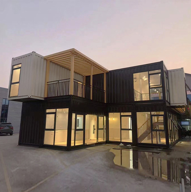 Customized 20ft 40ft Steel Frames Prefab Shipping Containers Houses modular Homes with Low Prices For Sale