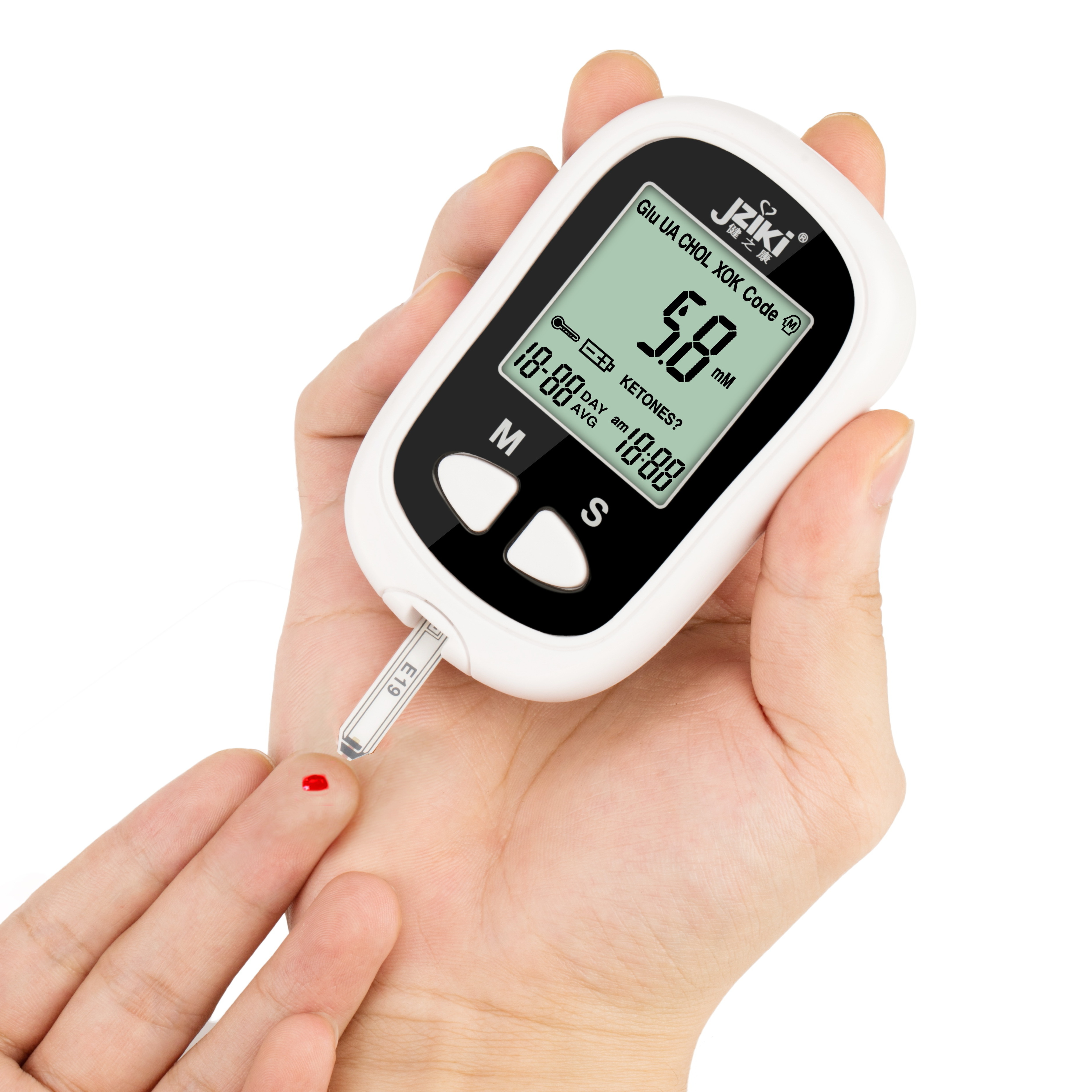 JZIKI Digital LCD Display Hospital Electronic Blood Glucose Meter