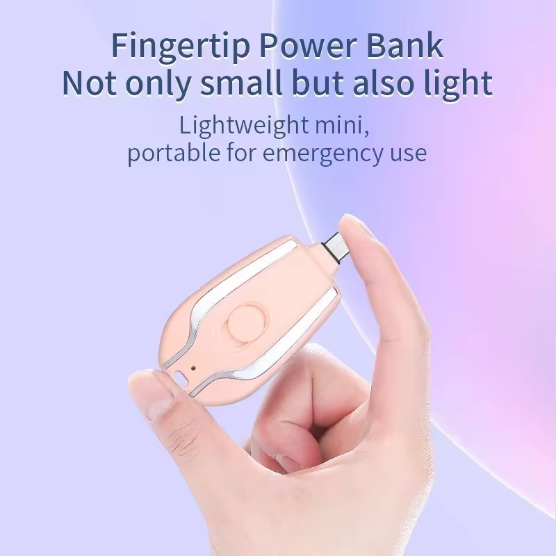 2024 emergency power bank key chain charger power bank Mini Keychain charger Powerbank for mobile phone