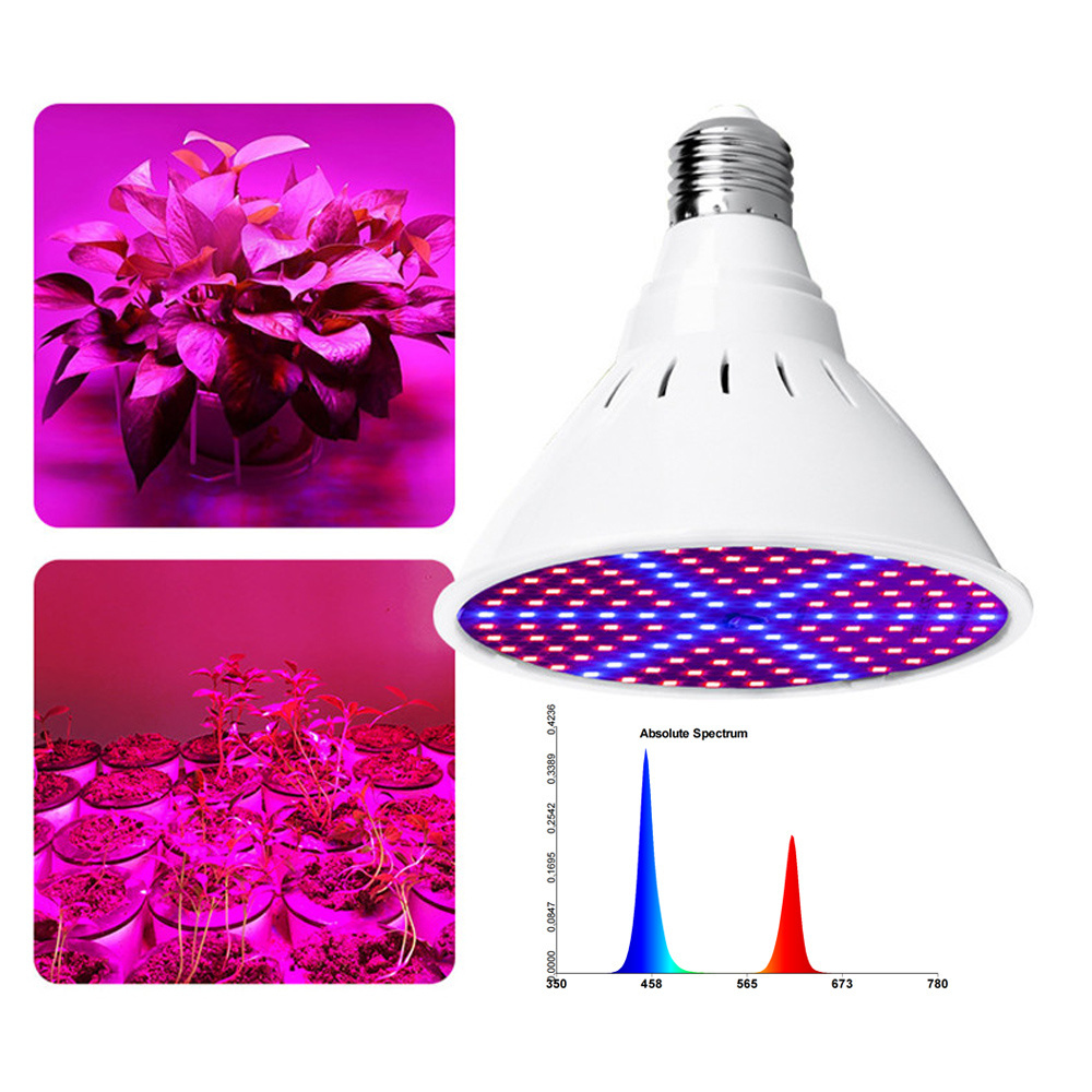 Liweida 7w 40w white plastic bulb grow lamp 630nm 450nm full spectrum ip20 e26 e27 grow light bulbs smd 2835 for indoor plants