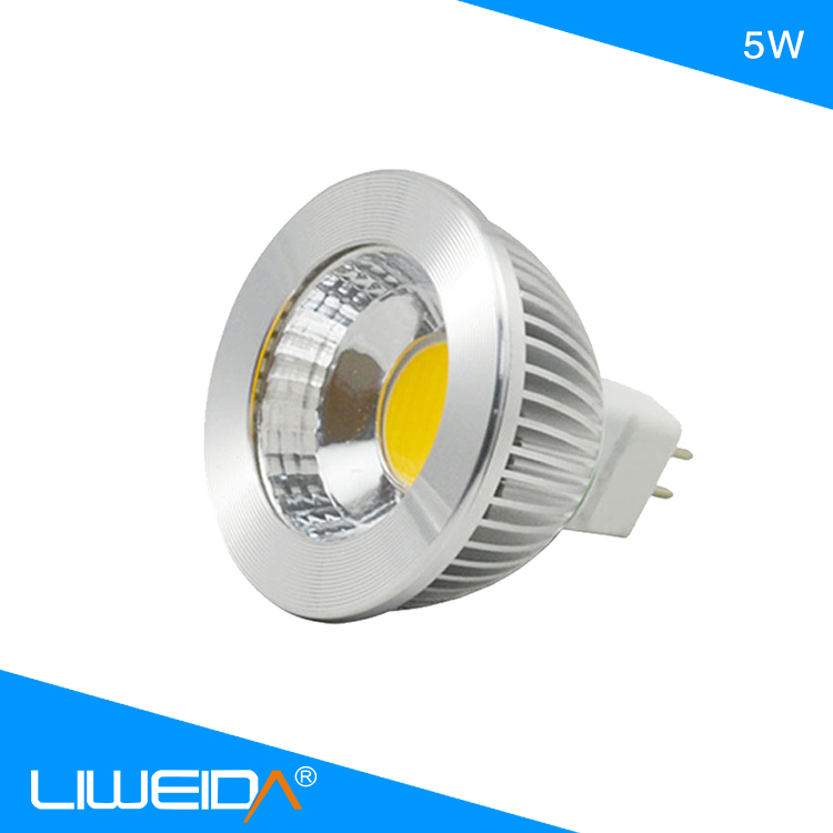 MR16 12V COB 5W 60 Degrees LED Commercial light 12V LED spotlight for Home Market Hotel Decoration