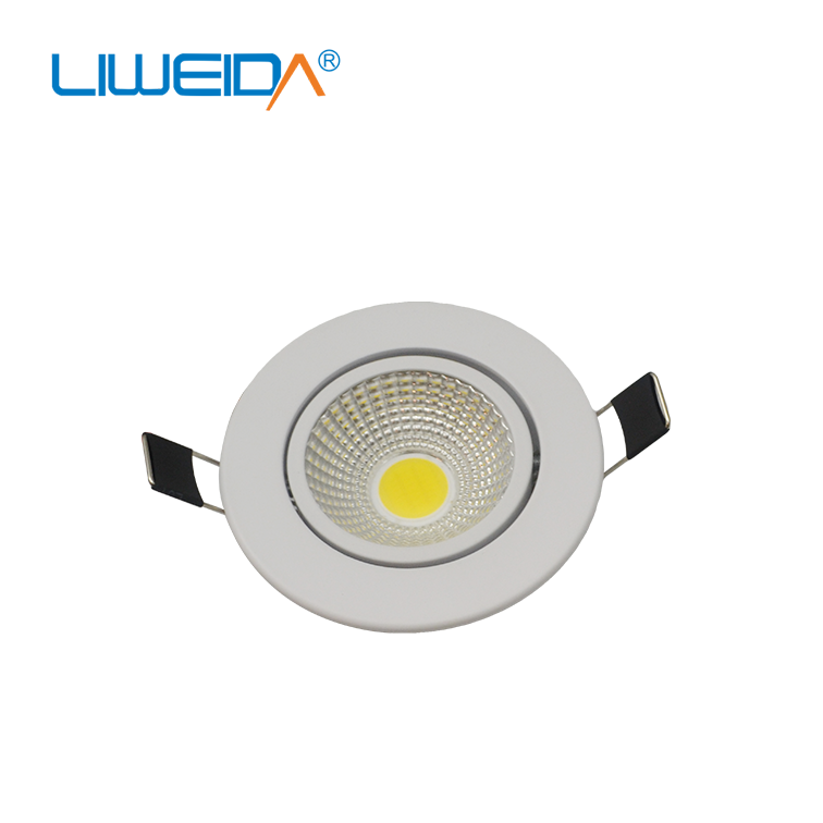 Die casting aluminum housing 3w cob indoor led ceiling lights commercial recessed led downlight made in china