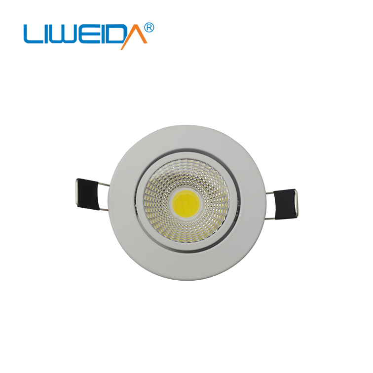 Die casting aluminum housing 3w cob indoor led ceiling lights commercial recessed led downlight made in china