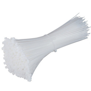 2.5*100mm 1000pcs/bag Black White color in stock Plastic Nylon pa66 Materials Self locking Type Zip Tie Cable ties