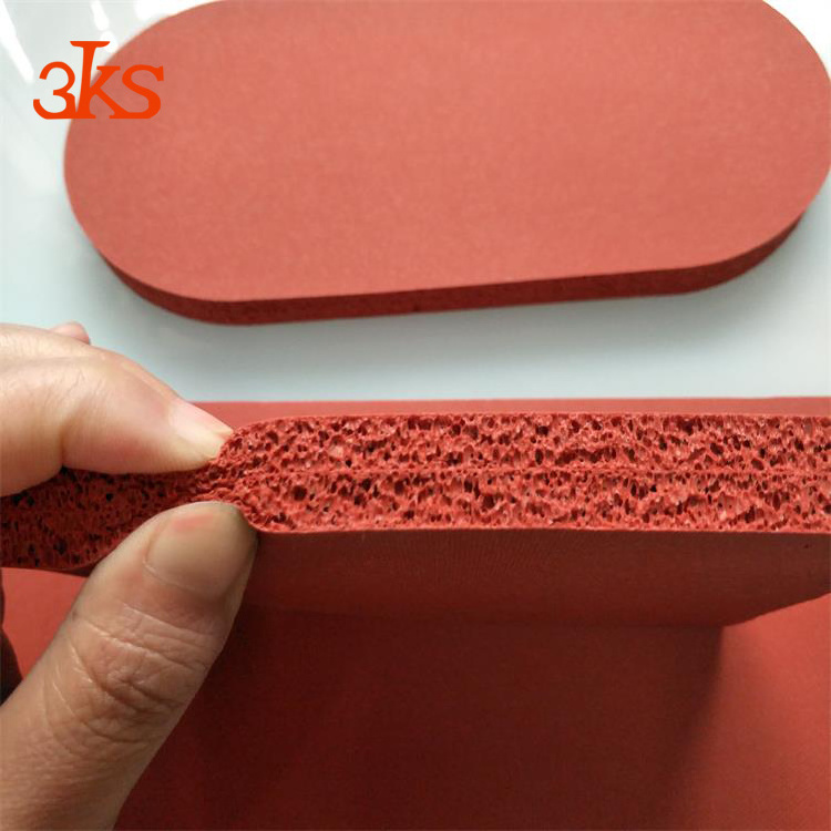 Wholesale 15mm Heat Insulation Colorful Red Silicone Rubber Sheeting Foam Sheet