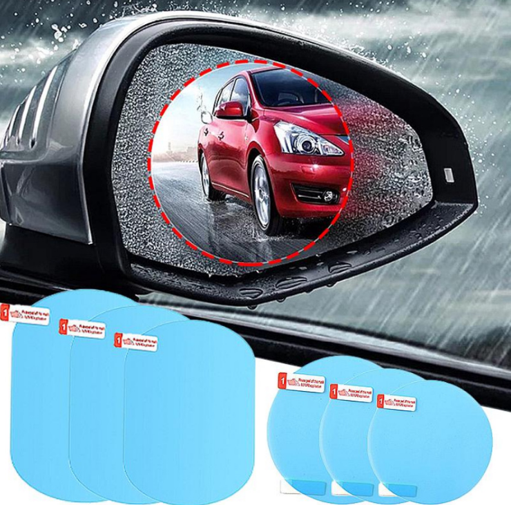 Car Mirror Sticker Rain-proof Waterproof Anti-fog Film Round square Universal Motorcycle Mirror Anti-reflective Film