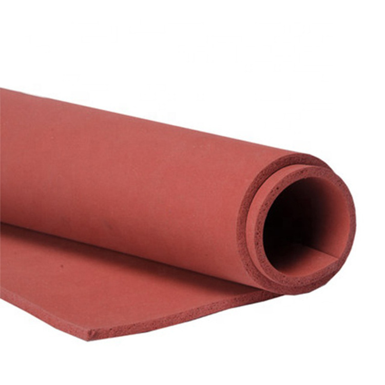 Wholesale 15mm Heat Insulation Colorful Red Silicone Rubber Sheeting Foam Sheet