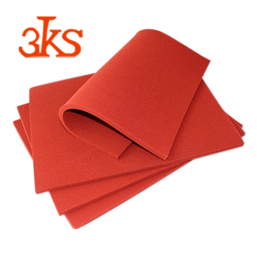 Wholesale 15mm Heat Insulation Colorful Red Silicone Rubber Sheeting Foam Sheet