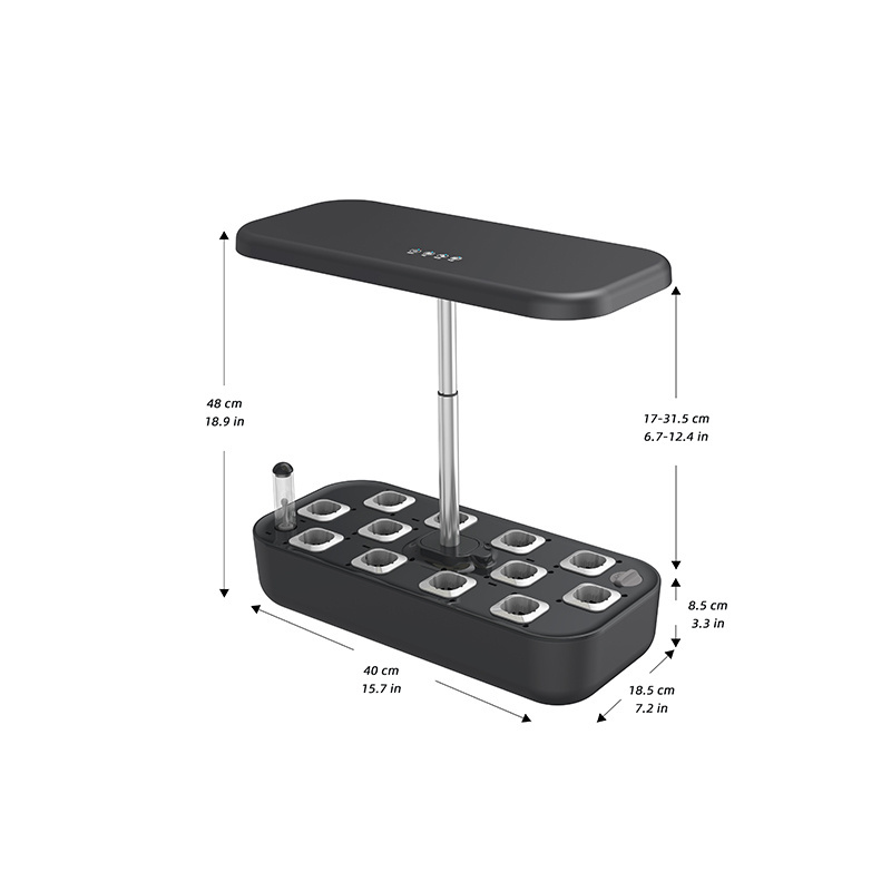 Home Desk Self Watering Plant Pot Set Indoor Herb Growing Kit System Portable Smart Planter Hydroponic Herb Garden With Light