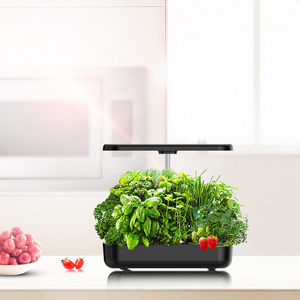 Home Desk Self Watering Plant Pot Set Indoor Herb Growing Kit System Portable Smart Planter Hydroponic Herb Garden With Light