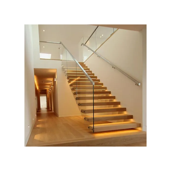 Ace Floating Staircase Wood Spiral Curved L Shape Staircase Used For Sale Lighting Wall Chandelier Modern Floating Staircase