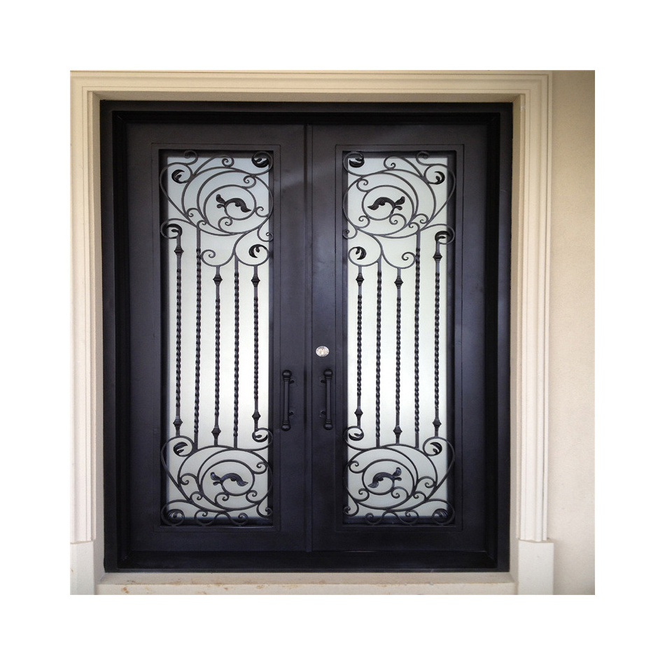 Wrought Iron Doors Exterior Antique Metal Door Modern Design High Quality Wrought Iron Entry Door