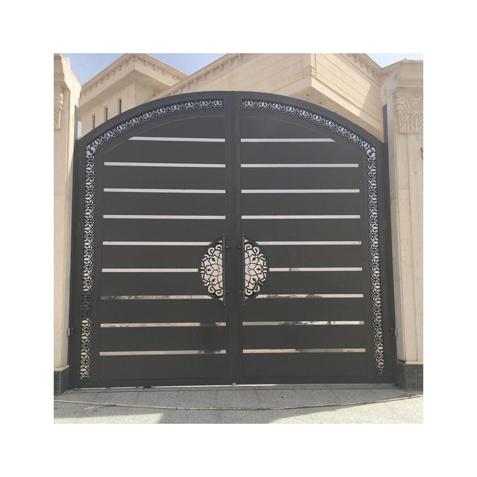 Wrought Iron Gate High Quality Cheap Price Entrance Way Wrought Iron Gate Accessories Double Swing Modern Wrought Iron Gate