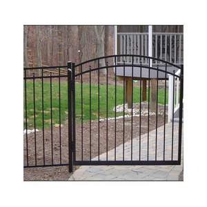 Wrought Iron Gate High Quality Cheap Price Entrance Way Wrought Iron Gate Accessories Double Swing Modern Wrought Iron Gate