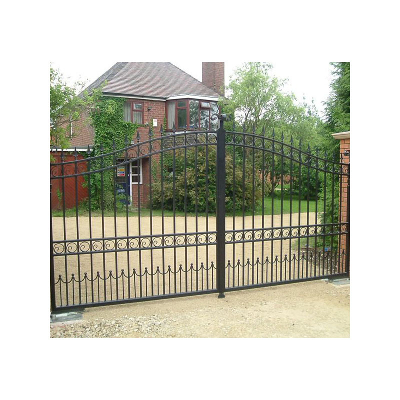 Wrought Iron Gate High Quality Cheap Price Entrance Way Wrought Iron Gate Accessories Double Swing Modern Wrought Iron Gate