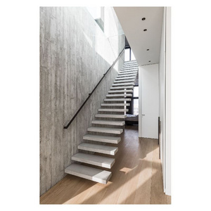 Ace Floating Stairs Marble Floating Stairs European White Oak Floating Stair Step