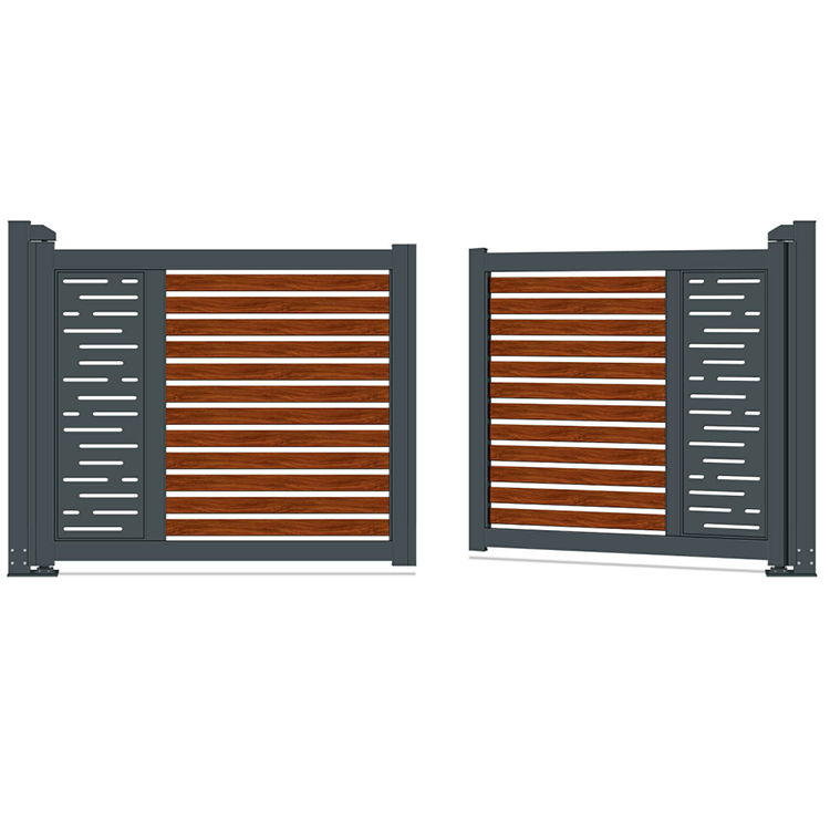 Hot selling cheap  new design slat gate  iron gate courtyard gate for house