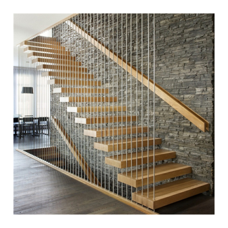 Ace Latest Fashion Floating Stairs New Design Oak Wood Stair Treads  Floating Stair Treads