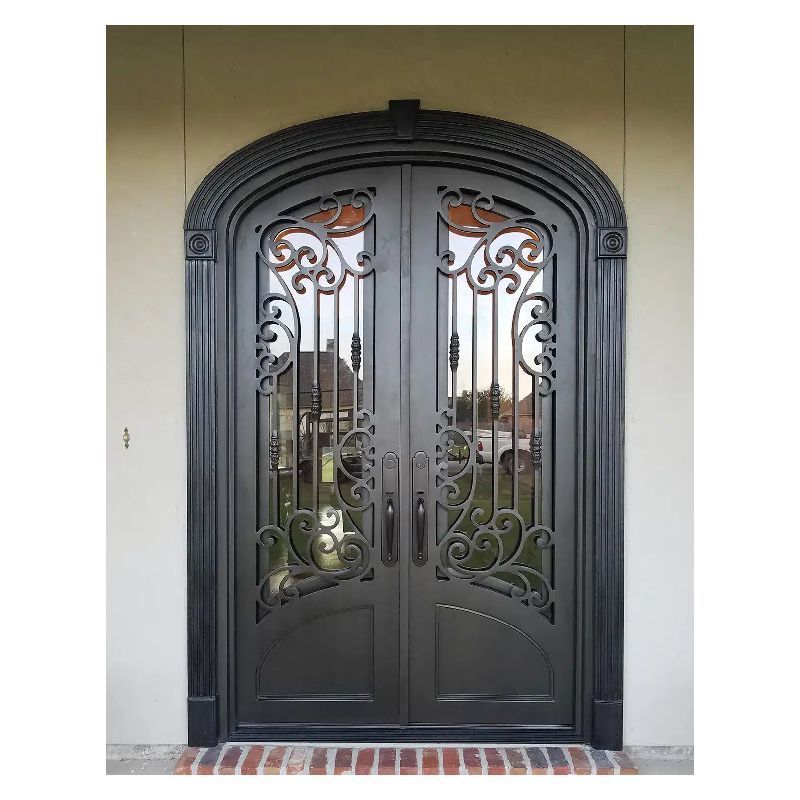 Ace Simple Sliding Door Wrought Iron Gate Design Wrought Iron Double Entry Doors Wrought Iron Doors Import From China