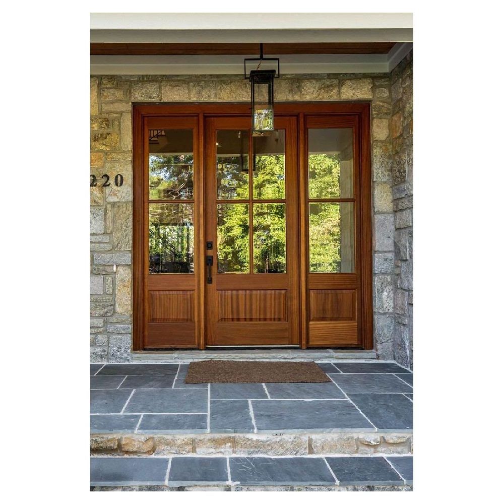 Ace Wood Entry Villa Door Arched Double Door Entry Handle Set French Entry Door One And A Half