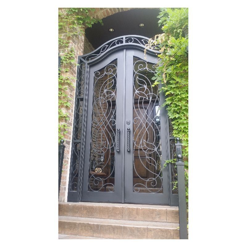 Ace Simple Sliding Door Wrought Iron Gate Design Wrought Iron Double Entry Doors Wrought Iron Doors Import From China