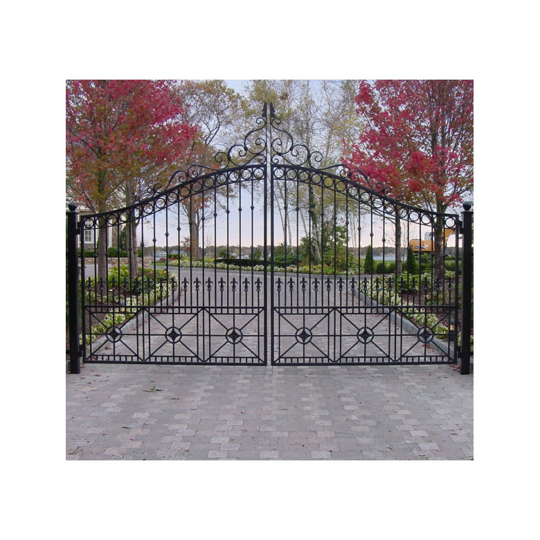 Wrought Iron Gate House Entrance Small Main Gate Designs Masjid Outdoor Modern Style Luxury Wrought Iron Gate Designs