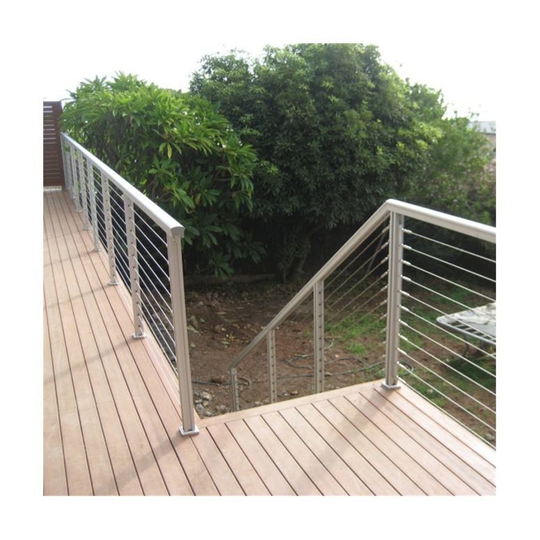 Prefabricated stainless steel cable railing / balustrade / fence system design