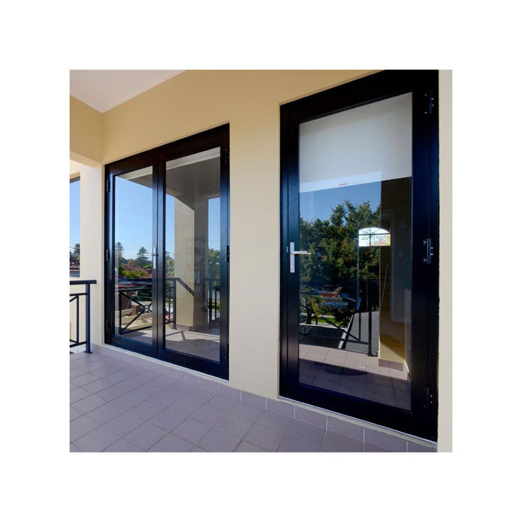 Aluminum Swing Door Wenzhou High Quality Patch Fitting Fire Rated Closer Cabinet Profile Frameless Aluminum Swing Door