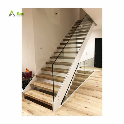 Ace Staircase  Railing Design Stairs Steel Marble Glass Floating Curved Spiral Straight Floating Staircase Kits