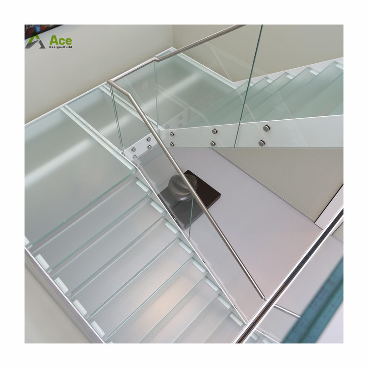 Ace Staircase  Railing Design Stairs Steel Marble Glass Floating Curved Spiral Straight Floating Staircase Kits