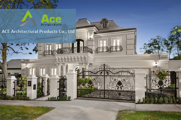 Ace Simple Sliding Door Wrought Iron Gate Design Wrought Iron Double ...