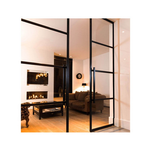 Wrought Iron French Window And Door Aluminum Double Tempered Arch Glass Steel Casement Black Wrought Iron French Window And Door